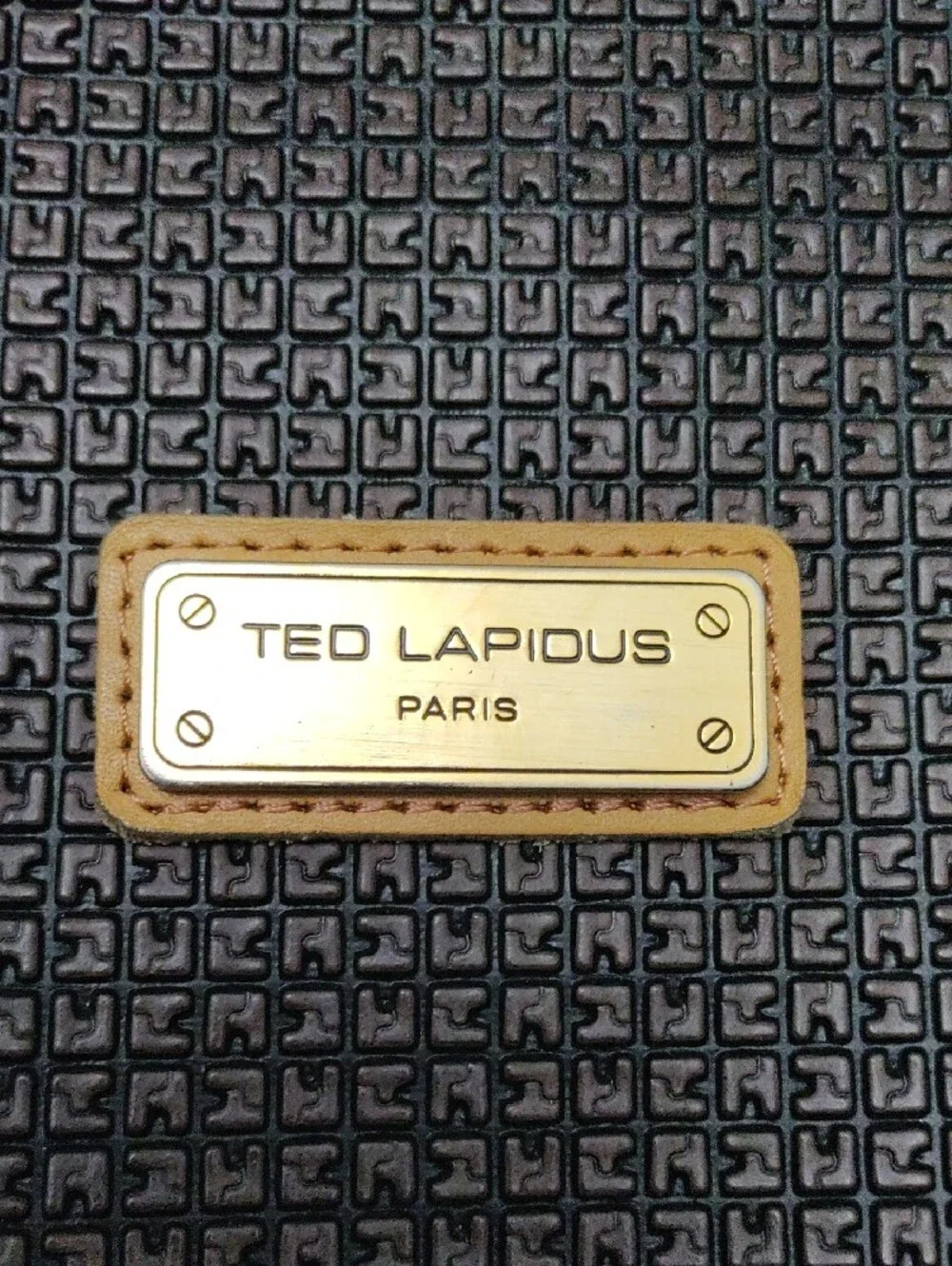 Ted Lapidus Black Patterned Clutch